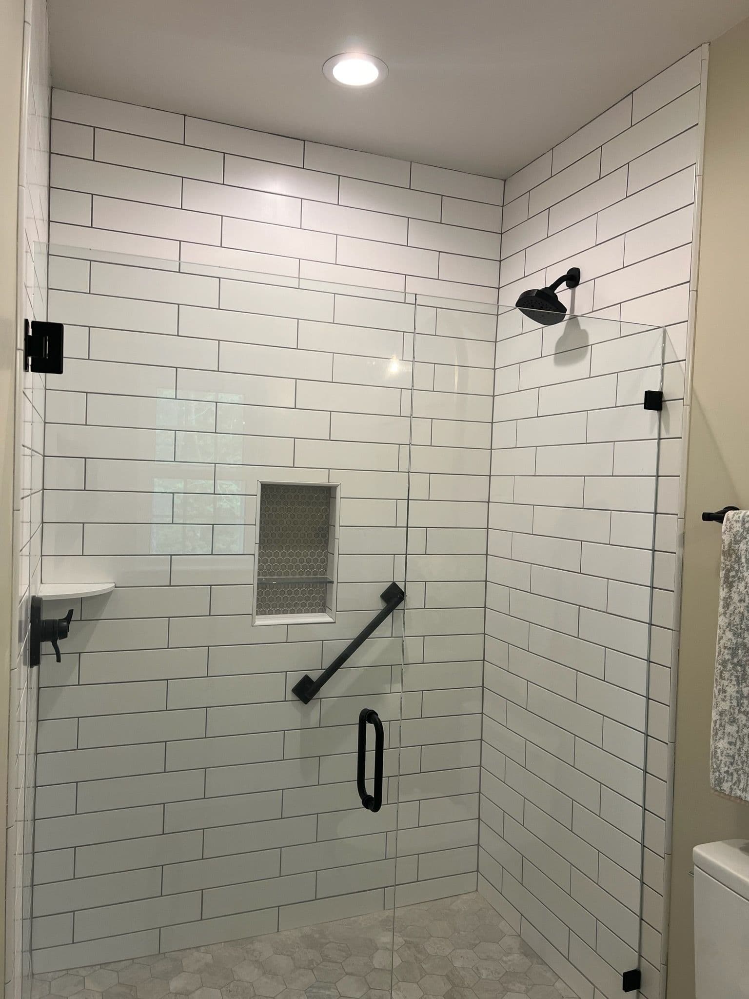 Stylish Midlothian Shower Remodel with ADA Features image